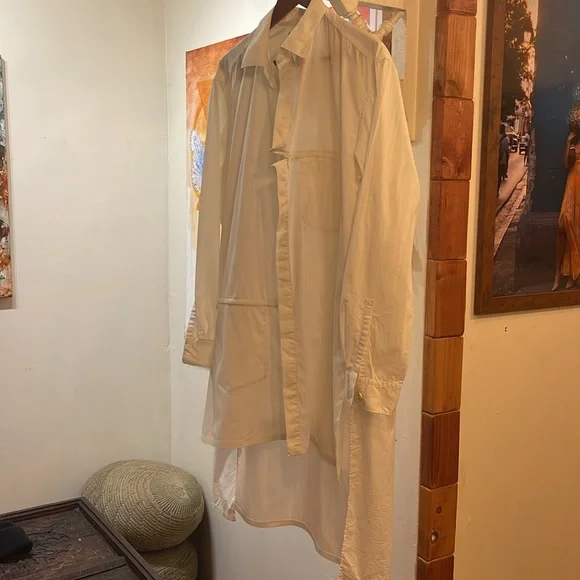 Yohji Yamamoto Y3 avante gard long dress shirt